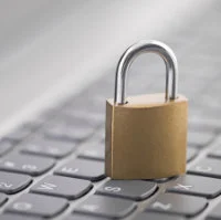 lock on a laptop keyboard