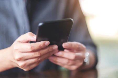 smartphone in hands